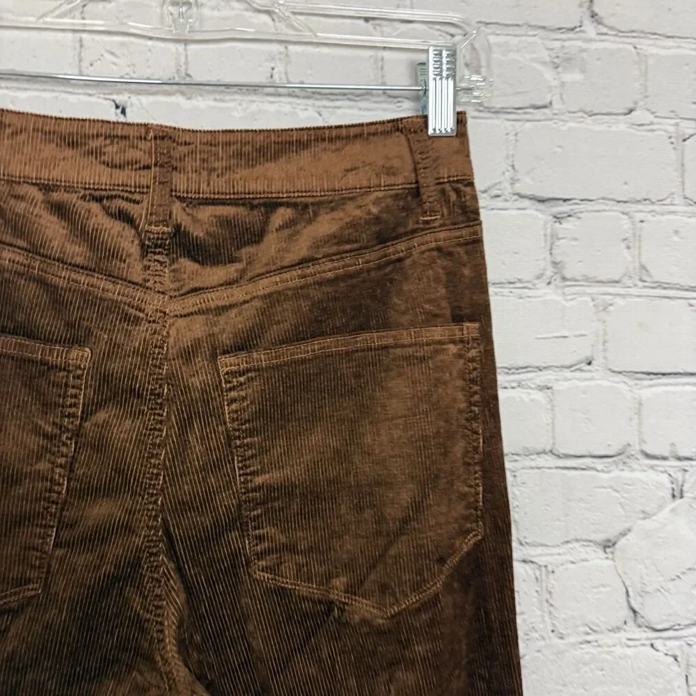 Paige Charlie Corduroy Flare Pants In Maple Brown Womens 26 Boho Western Chic